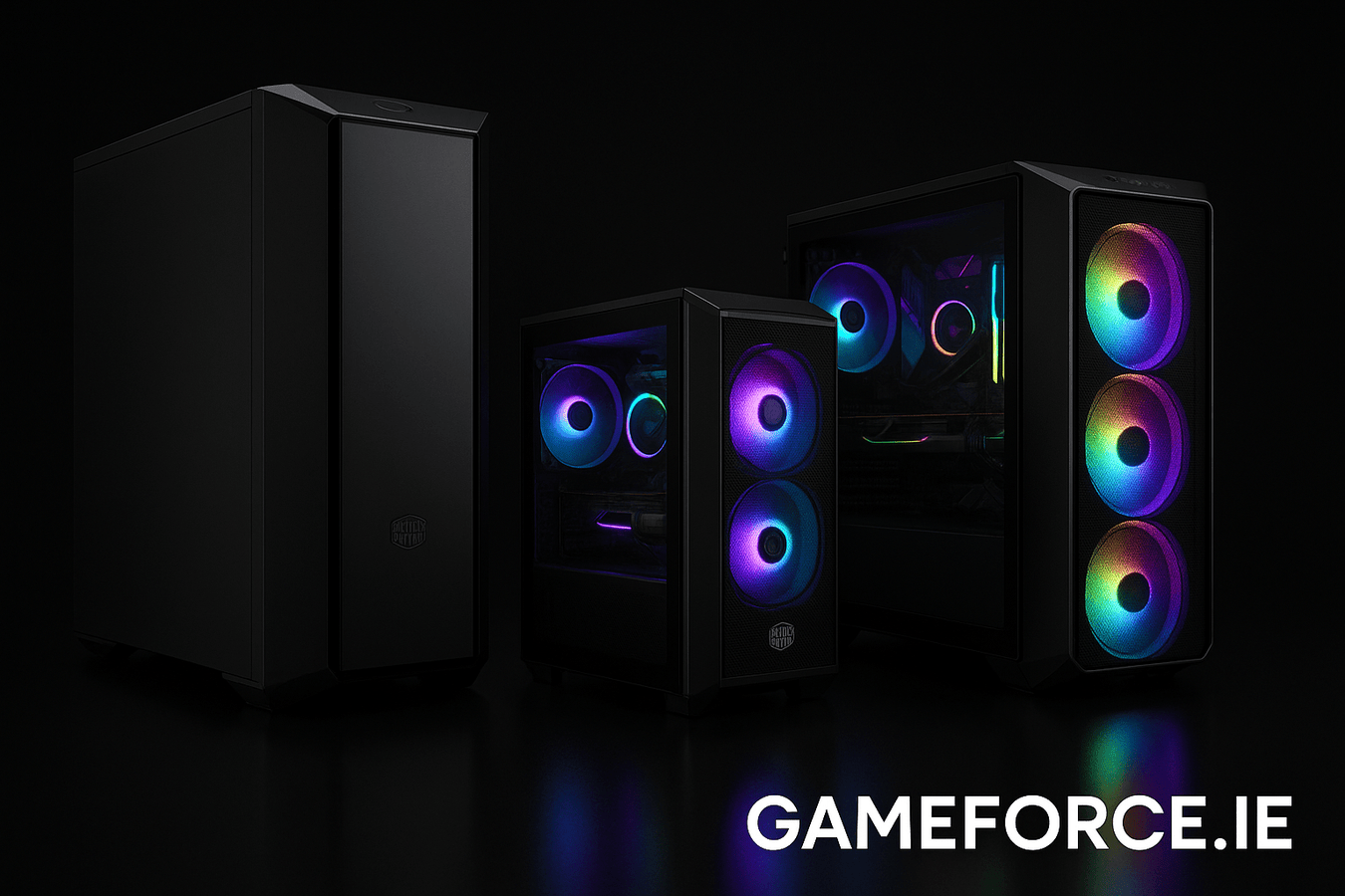 Cooler Master Midi and Full Tower PC Cases for Gaming and Business PC Builds with Official Manufacturers Warranty - Available Buy from Irelands PC Builders and PC Component Suppliers Gameforce.ie