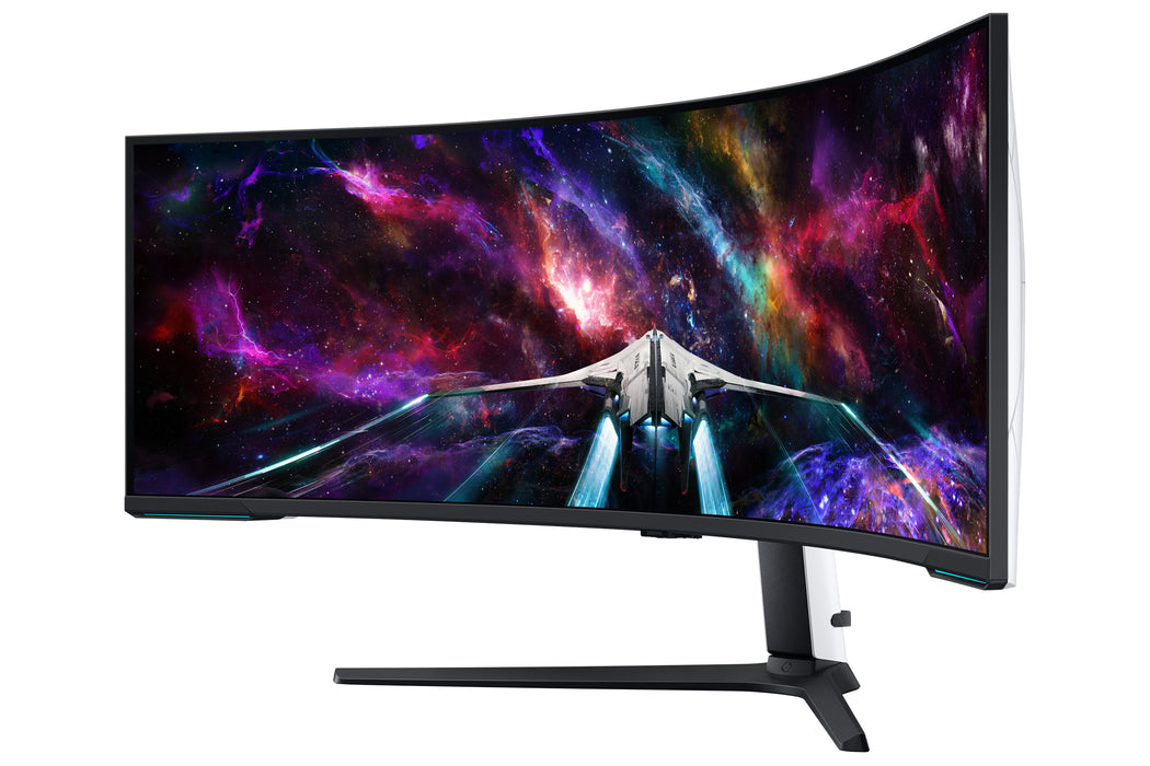 Samsung G95NC LED display 144.8 cm (57") 7680 x 2160 pixels Dual UHD QLED White
