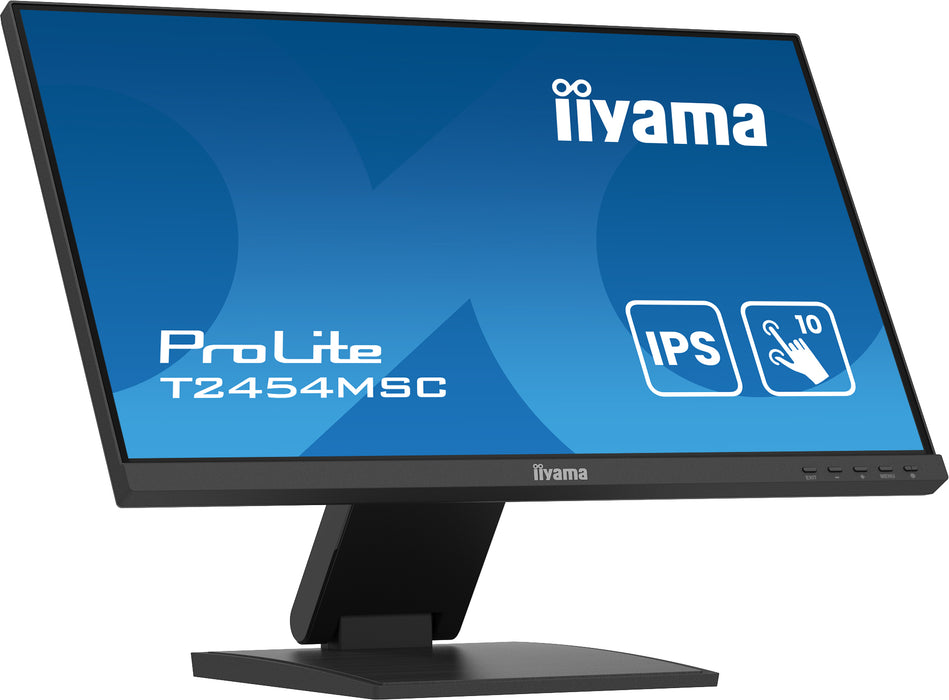 iiyama ProLite T2454MSC-B2AG computer monitor 60.5 cm (23.8") 1920 x 1080 pixels Full HD LED Touchscreen Multi-user Black