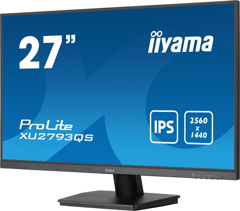 iiyama ProLite XU2793QS-B7 computer monitor 68.6 cm (27") 2560 x 1440 pixels 4K Ultra HD LED Black