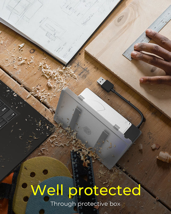 ICY BOX IB-AC603b-U3 HDD/SSD enclosure Anthracite, Black 2.5"