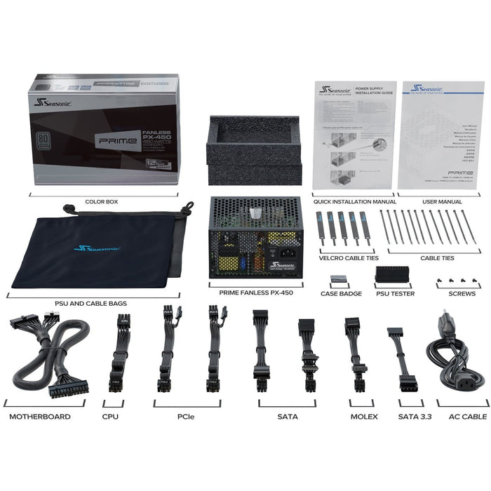 Unidade de fonte de alimentação Seasonic PRIME Fanless PX