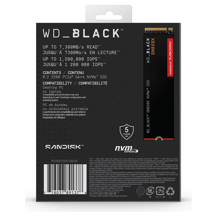 SanDisk Black WD_BLACK SN850X NVMe