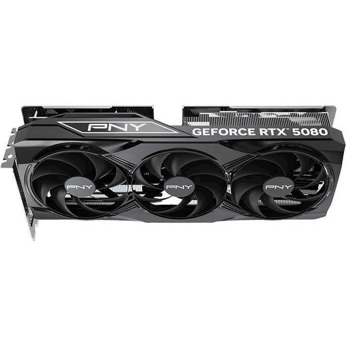 GPU PNY GeForce RTX 5080 com overclock e ventoinha tripla
