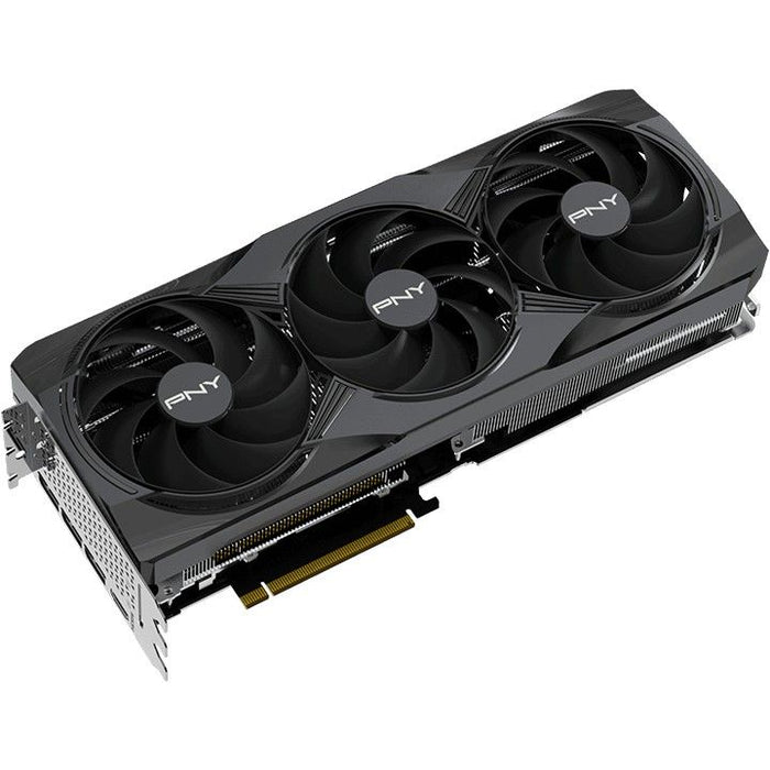 GPU PNY GeForce RTX 5080 com overclock e ventoinha tripla