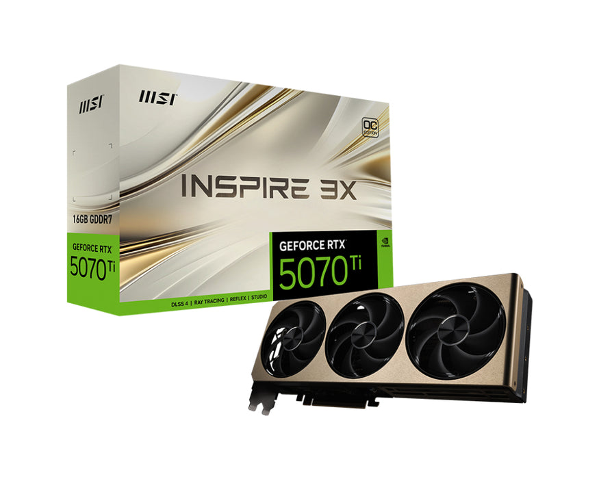 Placa gráfica MSI GEFORCE RTX 5070 TI 16G INSPIRE 3X OC