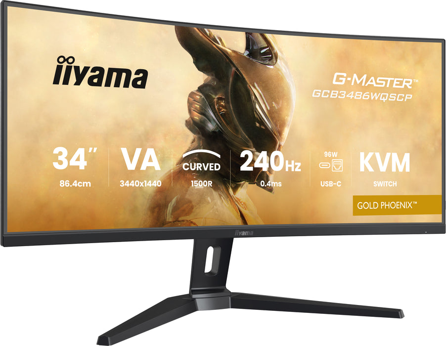 iiyama G-MASTER GCB3486WQSCP-B1 computer monitor 86.4 cm (34") 1440 x 3440 pixels 4K Ultra HD Black