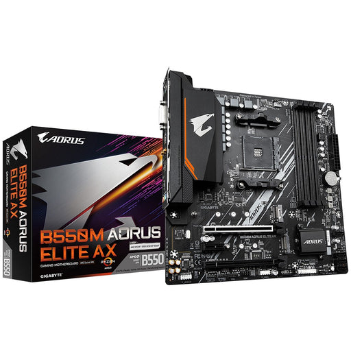 GIGABYTE B550M AORUS ELITE AX Motherboard - AMD Ryzen 5000 CPUs