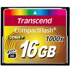 Transcend CompactFlash 1000x 16GB