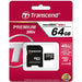 Transcend microSDXC/SDHC Class 10 64GB with Adapter