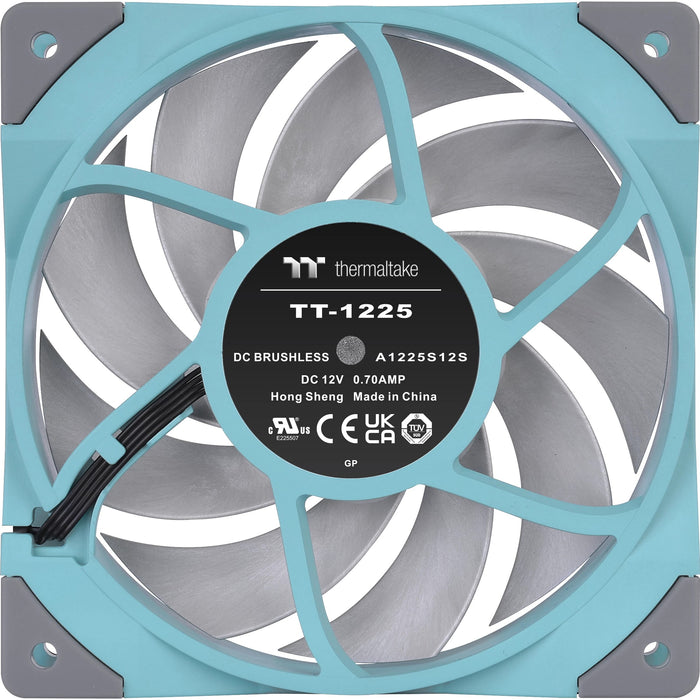 Ventilador de radiador de alta pressão estática Thermaltake Toughfan 12 turquesa