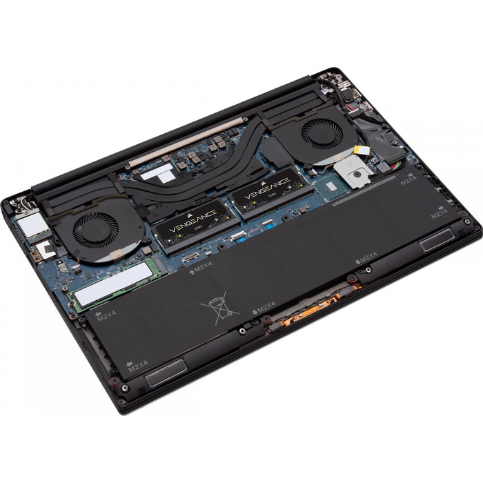 Kit dual Corsair SO-DIMM 2666 de 16 GB (2 x 8 GB) (negro. CMSX16GX4M2A2666C18. Vengeance)