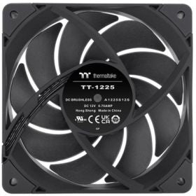 Ventilador de refrigeração Thermaltake TOUGHFAN 12 Pro PC de 120 mm, pacote de 2, preto