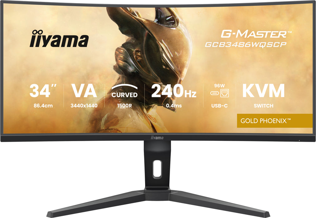iiyama G-MASTER GCB3486WQSCP-B1 computer monitor 86.4 cm (34") 1440 x 3440 pixels 4K Ultra HD Black