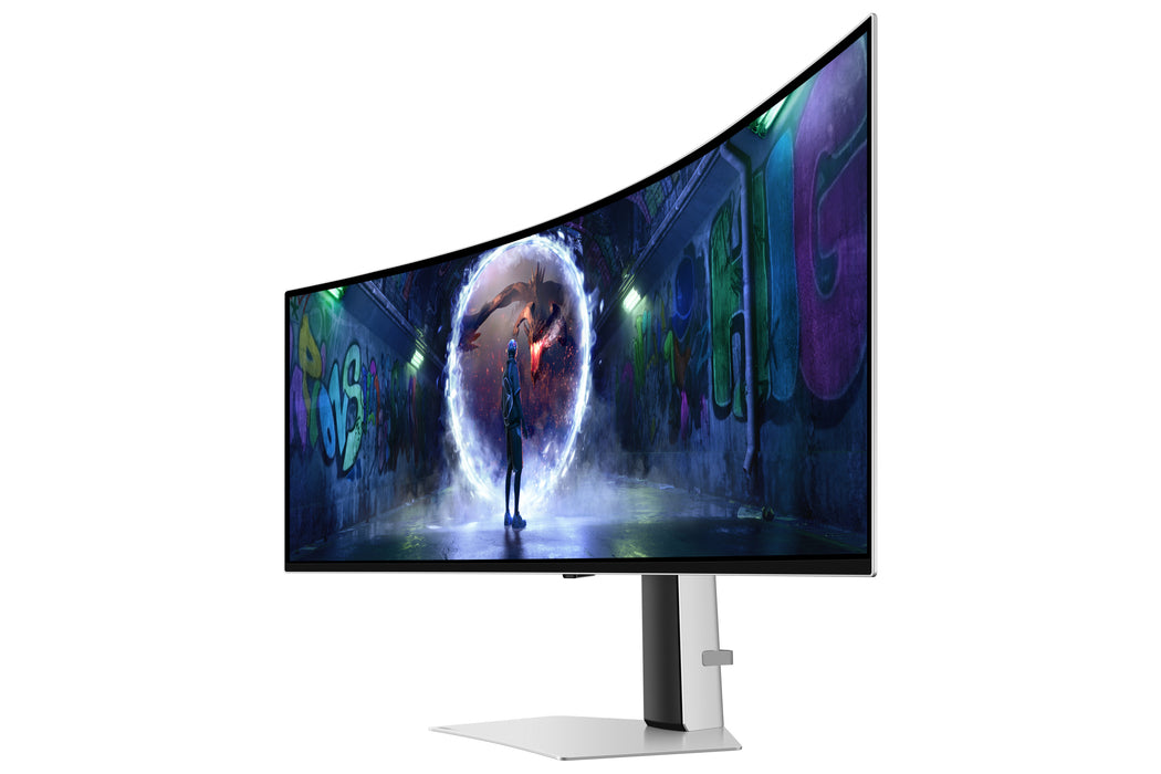 Samsung G93SD computer monitor 124.5 cm (49") 5120 x 1440 pixels Dual QHD OLED Silver