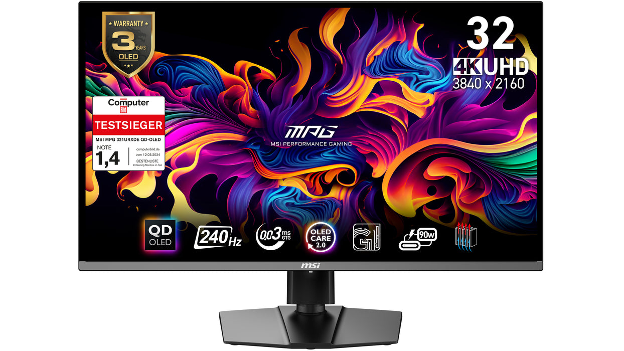 MSI MPG 321URXDE QD-OLED computer monitor