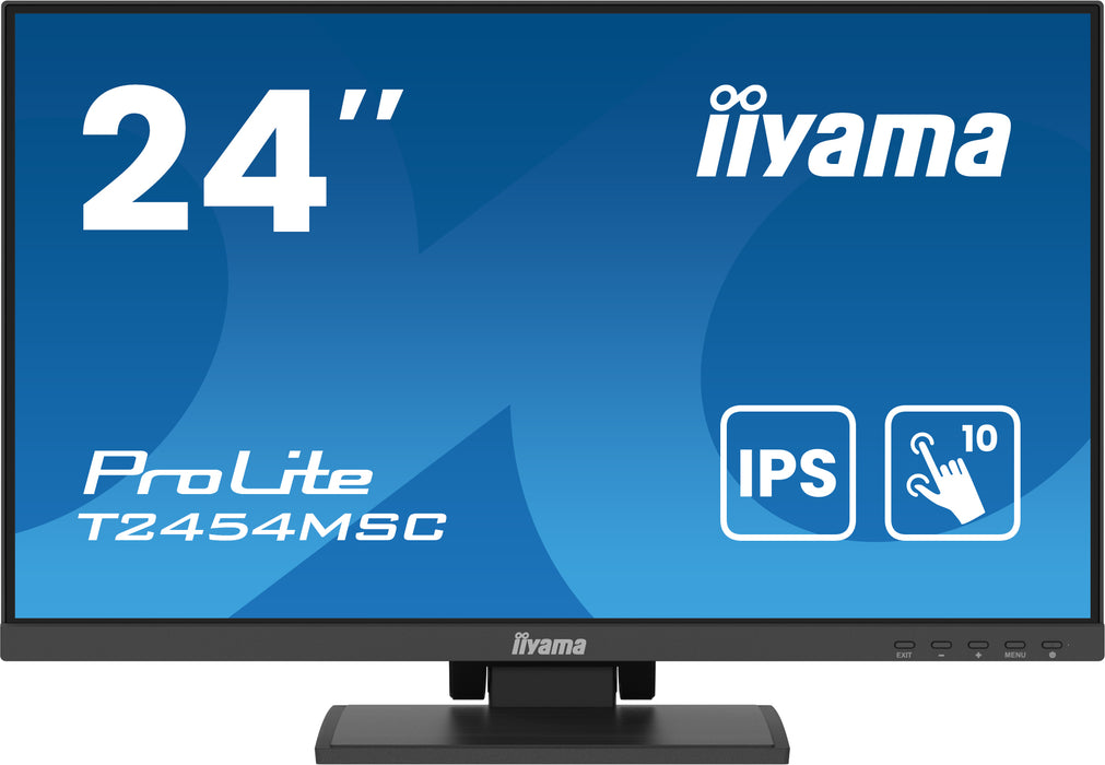 iiyama ProLite T2454MSC-B2AG computer monitor 60.5 cm (23.8") 1920 x 1080 pixels Full HD LED Touchscreen Multi-user Black