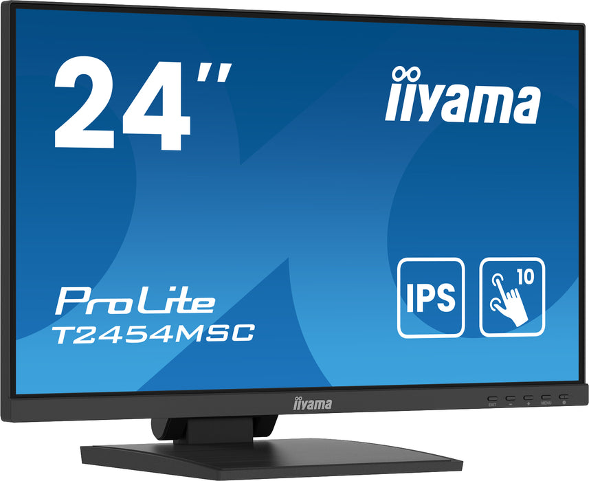 iiyama ProLite T2454MSC-B2AG computer monitor 60.5 cm (23.8") 1920 x 1080 pixels Full HD LED Touchscreen Multi-user Black