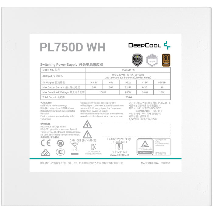 Fuente de alimentación DeepCool PL750D WH