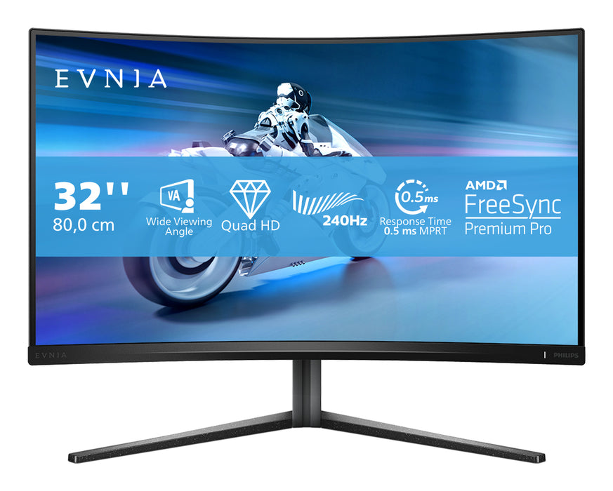 Philips Evnia 5000 32M2C5500W/00 computer monitor 80 cm (31.5") 2560 x 1440 pixels Quad HD LCD Black