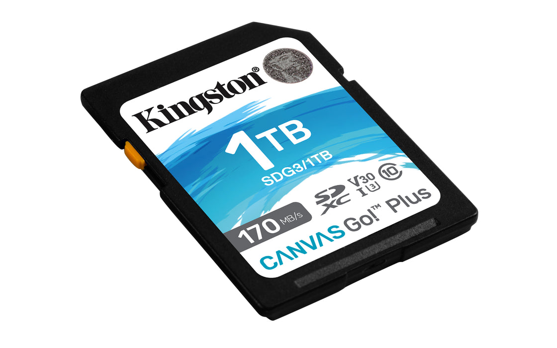 Kingston Technology Canvas Go! Plus 1TB SDXC Canvas Go Plus 170R C10 UHS-I U3 V30