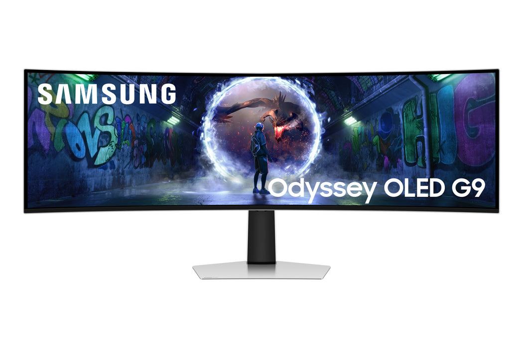 Samsung G93SD computer monitor 124.5 cm (49") 5120 x 1440 pixels Dual QHD OLED Silver