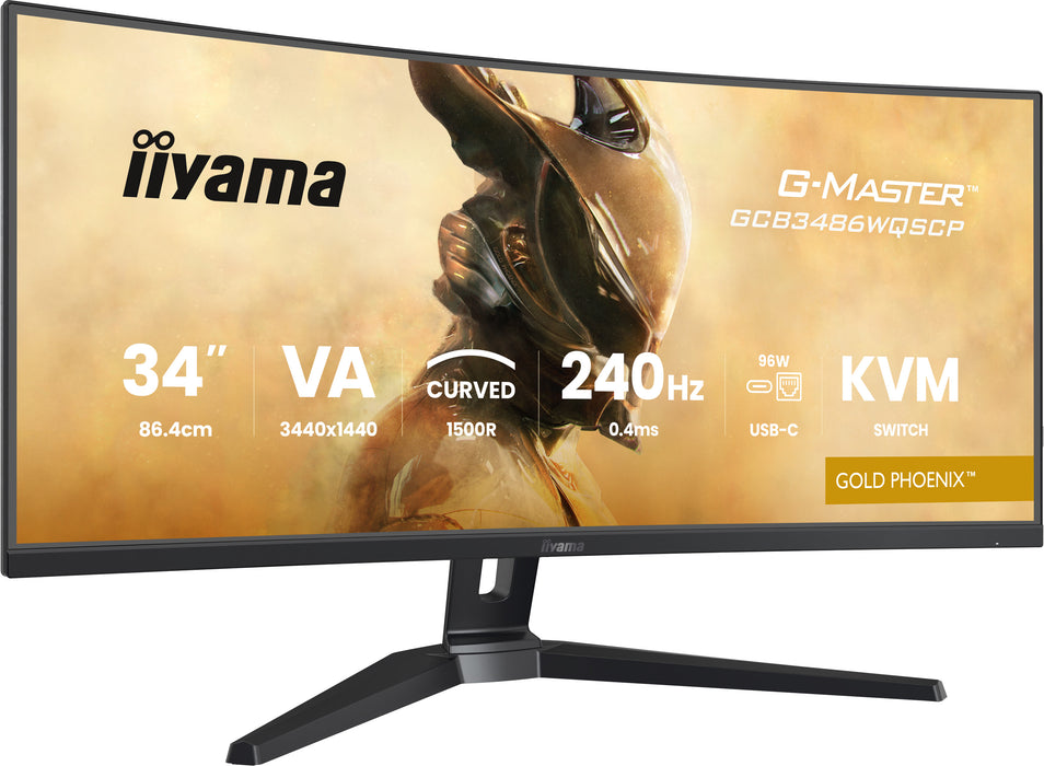 iiyama G-MASTER GCB3486WQSCP-B1 computer monitor 86.4 cm (34") 1440 x 3440 pixels 4K Ultra HD Black