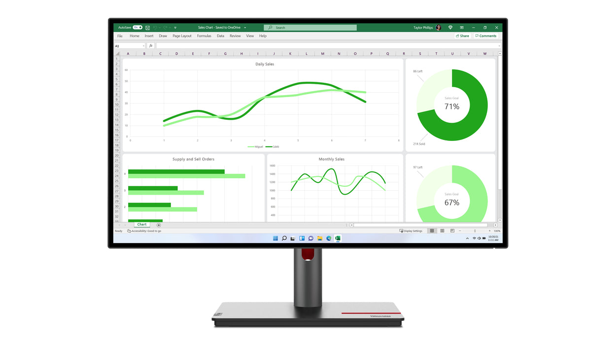 Ecrã LED Lenovo ThinkVision P27q-30
