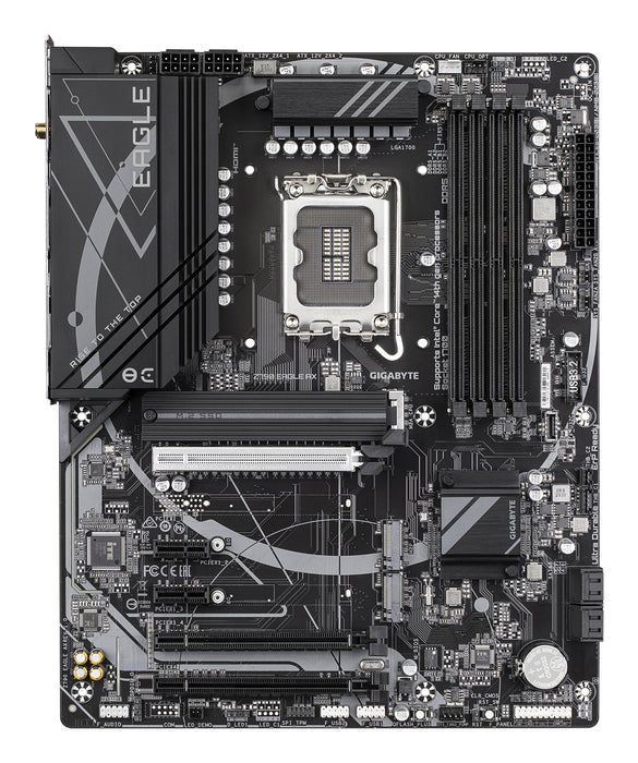 GIGABYTE Z790 EAGLE AX Motherboard - Supports Intel Core 14th Gen CPUs, 12+1+１Phases Digital VRM, up to 7600MHz DDR5 (OC), 3xPCIe 4.0 M.2, Wi-Fi 6E, 2.5GbE LAN, USB 3.2 Gen 2