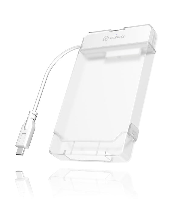 ICY BOX IB-AC703-C HDD/SSD enclosure Translucent, White 2.5"