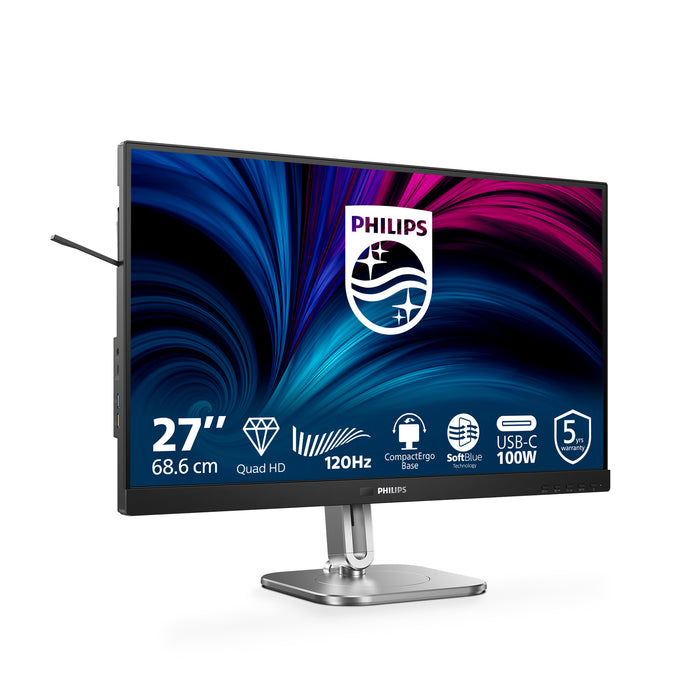 Philips 27B2U4601/00 computer monitor 68.6 cm (27") 2560 x 1440 pixels Quad HD LCD Grey
