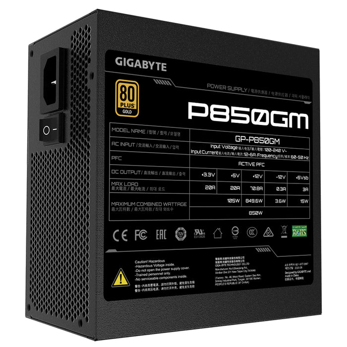 Fonte de alimentação GIGABYTE P850GM
