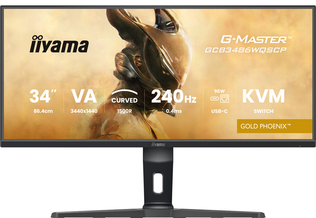 iiyama G-MASTER GCB3486WQSCP-B1 computer monitor 86.4 cm (34") 1440 x 3440 pixels 4K Ultra HD Black