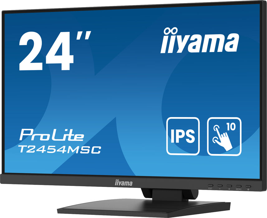 iiyama ProLite T2454MSC-B2AG computer monitor 60.5 cm (23.8") 1920 x 1080 pixels Full HD LED Touchscreen Multi-user Black