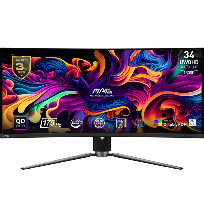 Monitor de computador MSI MAG 341CQPDE QD-OLED