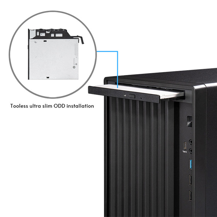 Chieftec Midi Tower BS-20B-OP, Schwarz o.NT