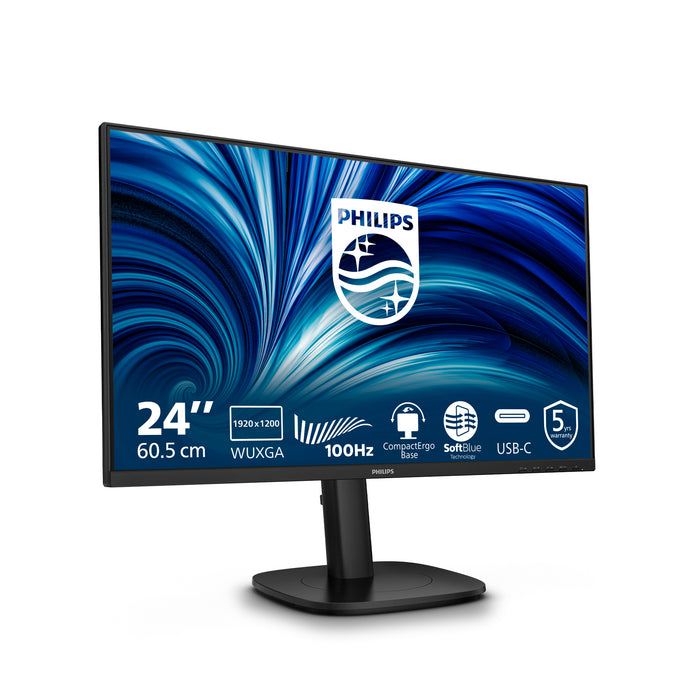Philips 3000 series 24B2N3200D/00 computer monitor 61.2 cm (24.1") 1920 x 1200 pixels WUXGA LCD Black