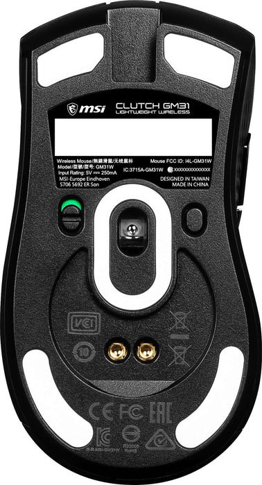 MSI CLUTCH GM31 LIGHTWEIGHT WIRELESS mouse Gaming Right-hand RF Wireless Optical 12000 DPI GAMEFORCE.IE - Custom Gaming PCs - Gameforce.ie Customer Reviews