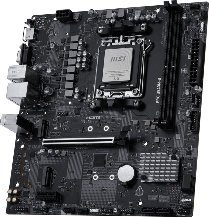 MSI PRO B840M-B motherboard AMD B840 Socket AM5 micro ATX