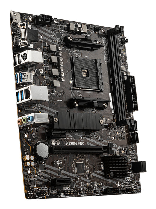 MSI A520M PRO motherboard AMD A520 Socket AM4 micro ATX
