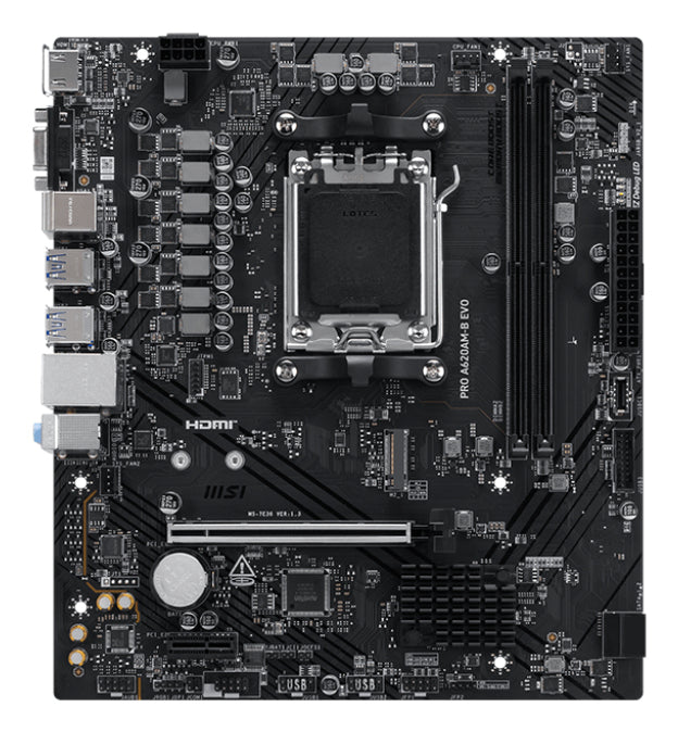 MSI PRO A620AM-B EVO motherboard AMD A620A Socket AM5 ATX