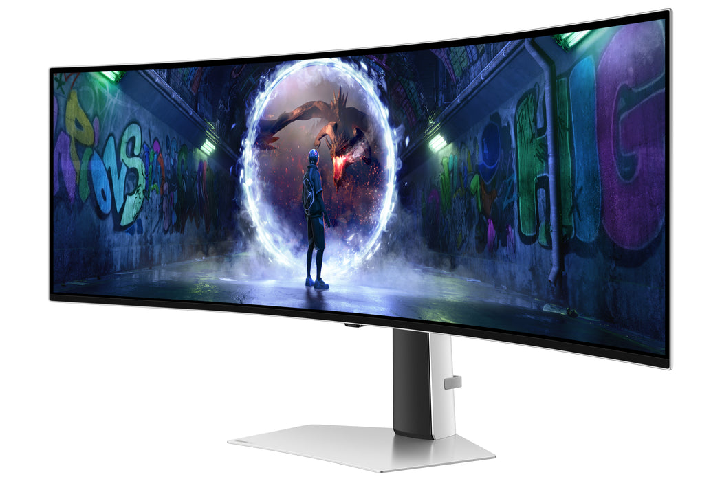 Samsung G93SD computer monitor 124.5 cm (49") 5120 x 1440 pixels Dual QHD OLED Silver