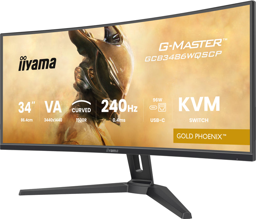 iiyama G-MASTER GCB3486WQSCP-B1 computer monitor 86.4 cm (34") 1440 x 3440 pixels 4K Ultra HD Black