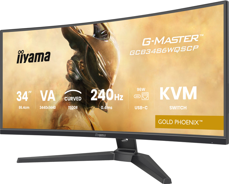 iiyama G-MASTER GCB3486WQSCP-B1 computer monitor 86.4 cm (34") 1440 x 3440 pixels 4K Ultra HD Black
