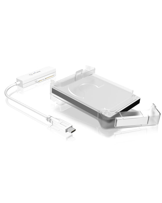 ICY BOX IB-AC703-C HDD/SSD enclosure Translucent, White 2.5"