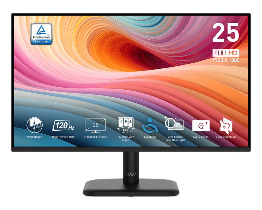 MSI PRO MP251LDE E2 computer monitor 62.2 cm (24.5") 1920 x 1080 pixels Full HD LED Black