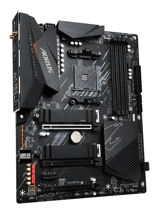 GIGABYTE B550 AORUS ELITE AX V2 Motherboard - AMD Ryzen 5000 CPUs, 12+2 Phases VRM, up to 4733MHz DDR4, 1xPCIe 4.0 + 1xPCIe 3.0 M.2, Wi-Fi 6E, 2.5GbE LAN, USB 3.2 Gen 2