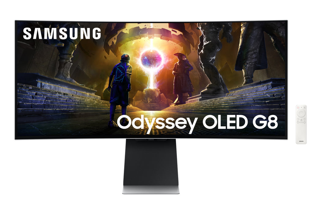 Samsung G85SD computer monitor 86.4 cm (34") 3440 x 1440 pixels UltraWide Quad HD OLED Silver