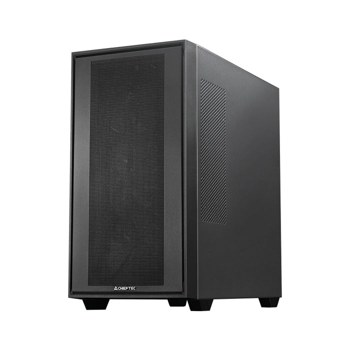 Chieftec Midi Tower GS-03B-BLK-OP, Schwarz Black