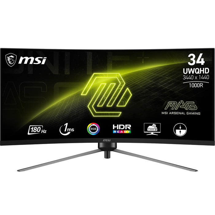 MSI MAG 345CQRDE computer monitor 86.4 cm (34") 3440 x 1440 pixels UltraWide Dual Quad HD Black